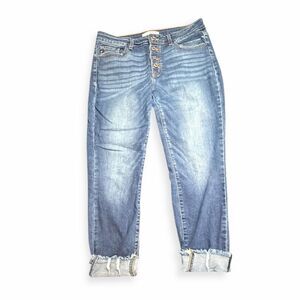 KANCAN Women’s Medium Wash High-Rise Button Fly Skinny Jeans Size 13 / 30 Style